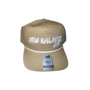 New Balance 47 Brand Hitch Cap Bubble Adjustable Khaki Snapback Hat Cap